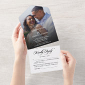 Invitation Tout En Un Mariage photo Radiant Romance (Déchirure)