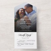 Invitation Tout En Un Mariage photo Radiant Romance (À l'intérieur)