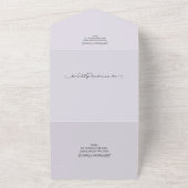 Invitation Tout En Un Mariage photo romantique Silvery Grey (Dehors)