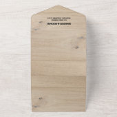 Invitation Tout En Un Mariage photo rustique en bois de grange (Dehors)