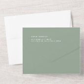 Invitation Tout En Un Mariage photo Sage Green Modern Handwriting (Verso)