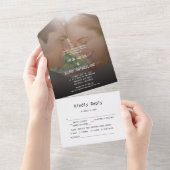 Invitation Tout En Un Mariage photo simple et doux (Déchirure)