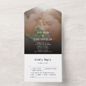 Invitation Tout En Un Mariage photo simple et doux (À l'intérieur)