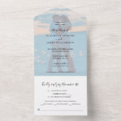 Invitation Tout En Un Mariage photo simple et élégant (À l'intérieur)