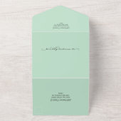 Invitation Tout En Un Mariage photo vert de Monnaie romantique (Dehors)