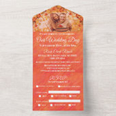 Invitation Tout En Un Mariage-Photo Vibes d'automne-Style d'automne- (À l'intérieur)