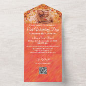 Invitation Tout En Un Mariage-Photo Vibes d'automne-Style d'automne- (À l'intérieur)