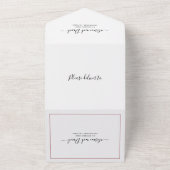Invitation Tout En Un Mariage rose blanc en cascade fleuri (Dehors)