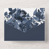 Invitation Tout En Un Mariage Rose classique (Verso)