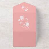 Invitation Tout En Un Mariage Rose corail (Dehors)