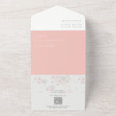 Invitation Tout En Un Mariage Rose de thé doux (Dehors)