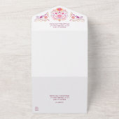 Invitation Tout En Un Mariage rose Fiesta (Dehors)