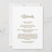 Invitation Tout en un Mariage rose floral blanc (Dos)