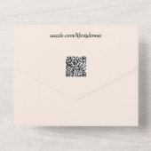 Invitation tout en un mariage - Rose floral rose d (Verso)