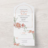 Invitation Tout En Un Mariage Rose Gold Arch Frame (À l'intérieur)