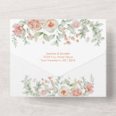 Invitation Tout En Un Mariage Rose Gold Arch Frame (Verso)