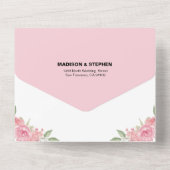Invitation Tout En Un Mariage Roses Rouge tendre (Verso)