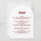 Invitation Tout en un mariage rouge rétro disco funky (Dos)