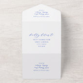 Invitation Tout En Un Mariage Royal Blue moderne et élégant (Dehors)