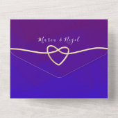 Invitation Tout En Un Mariage royal pourpre (Verso)