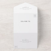 Invitation Tout En Un Mariage RSVP élégant et moderne (Dehors)