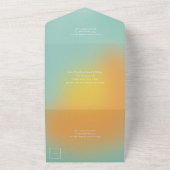 Invitation Tout En Un Mariage RSVP RSVP moderne Retro (Dehors)