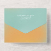 Invitation Tout En Un Mariage RSVP RSVP moderne Retro (Verso)