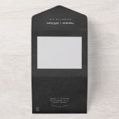 Invitation Tout En Un Mariage rsvp rsvp noir rustique (Dehors)
