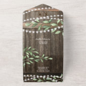 Invitation Tout En Un Mariage rustique au budget verdure (Dehors)