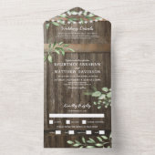 Invitation Tout En Un Mariage rustique avec verdure à budget (À l'intérieur)