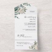 Invitation Tout En Un Mariage Rustique avec Verdure d'Eucalyptus (À l'intérieur)