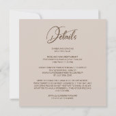 Invitation Tout En Un Mariage Rustique Brûlé Orange Floral Bo (Dos)