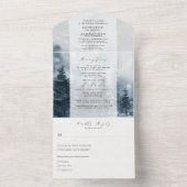 Invitation Tout En Un Mariage Rustique Chic Tout En Un (À l'intérieur)