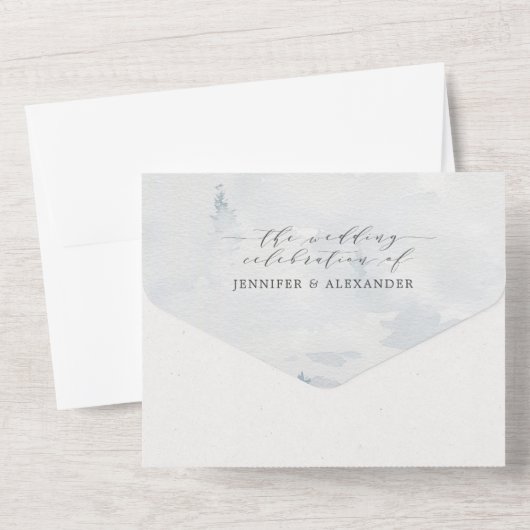 Invitation Tout En Un Mariage Rustique Chic Tout En Un (Verso)