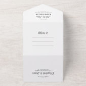 Invitation Tout En Un Mariage rustique élégant simple (Dehors)