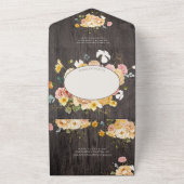 Invitation Tout En Un Mariage Rustique Floral Garden (Dehors)