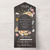Invitation Tout En Un Mariage Rustique Floral Garden (À l'intérieur)