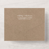 Invitation Tout En Un Mariage Rustique Mixte Flore Éclairages Kraft (Verso)