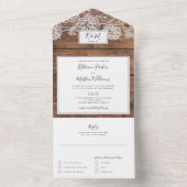 Invitation Tout En Un Mariage Rustique Tout en un (À l'intérieur)