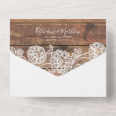 Invitation Tout En Un Mariage Rustique Tout en un (Verso)