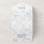 Invitation Tout En Un Mariage Rustique Vert Sauge Eucalyptus (Dehors)