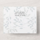 Invitation Tout En Un Mariage Rustique Vert Sauge Eucalyptus (Verso)