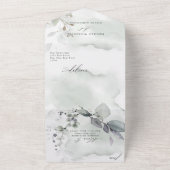 Invitation Tout En Un Mariage Sage Green Foliing (Dehors)