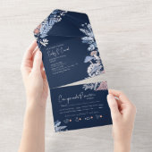 Invitation Tout En Un Mariage sauvage et capricieux ID1110 (Déchirure)