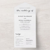 Invitation Tout En Un Mariage simple (À l'intérieur)