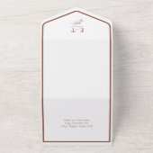 Invitation Tout En Un Mariage simple moderne Caliente Cocoa (Dehors)