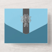 Invitation Tout En Un Mariage Sky Blue chic (Verso)