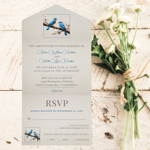 Invitation Tout En Un Mariage Spring Bluebirds