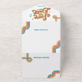 Invitation Tout En Un Mariage Super rétro (Dehors)