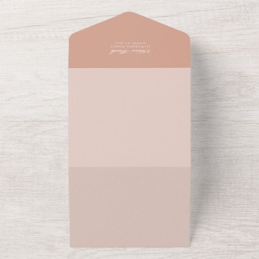 Invitation Tout En Un Mariage superposition brossé tout en une invitatio (Dehors)